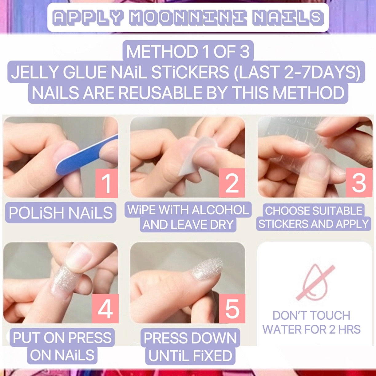 MOONNiNi 24PCS PRESS ON NAiLS - N62