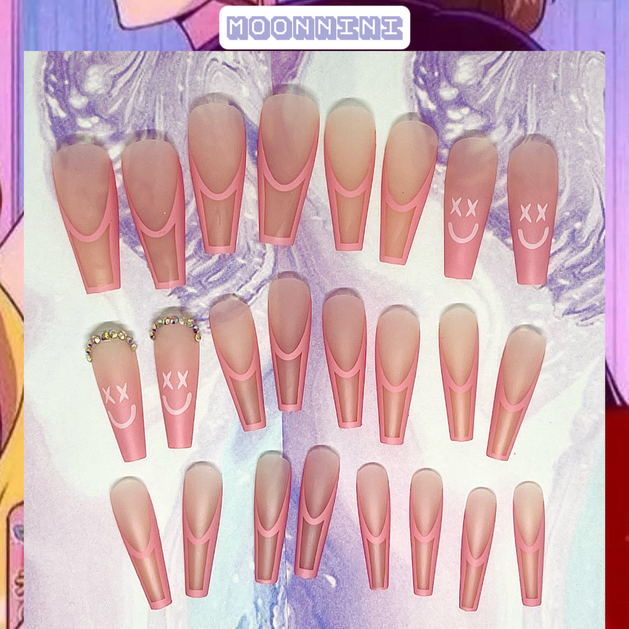 MOONNiNi 24PCS PRESS ON NAiLS - N62