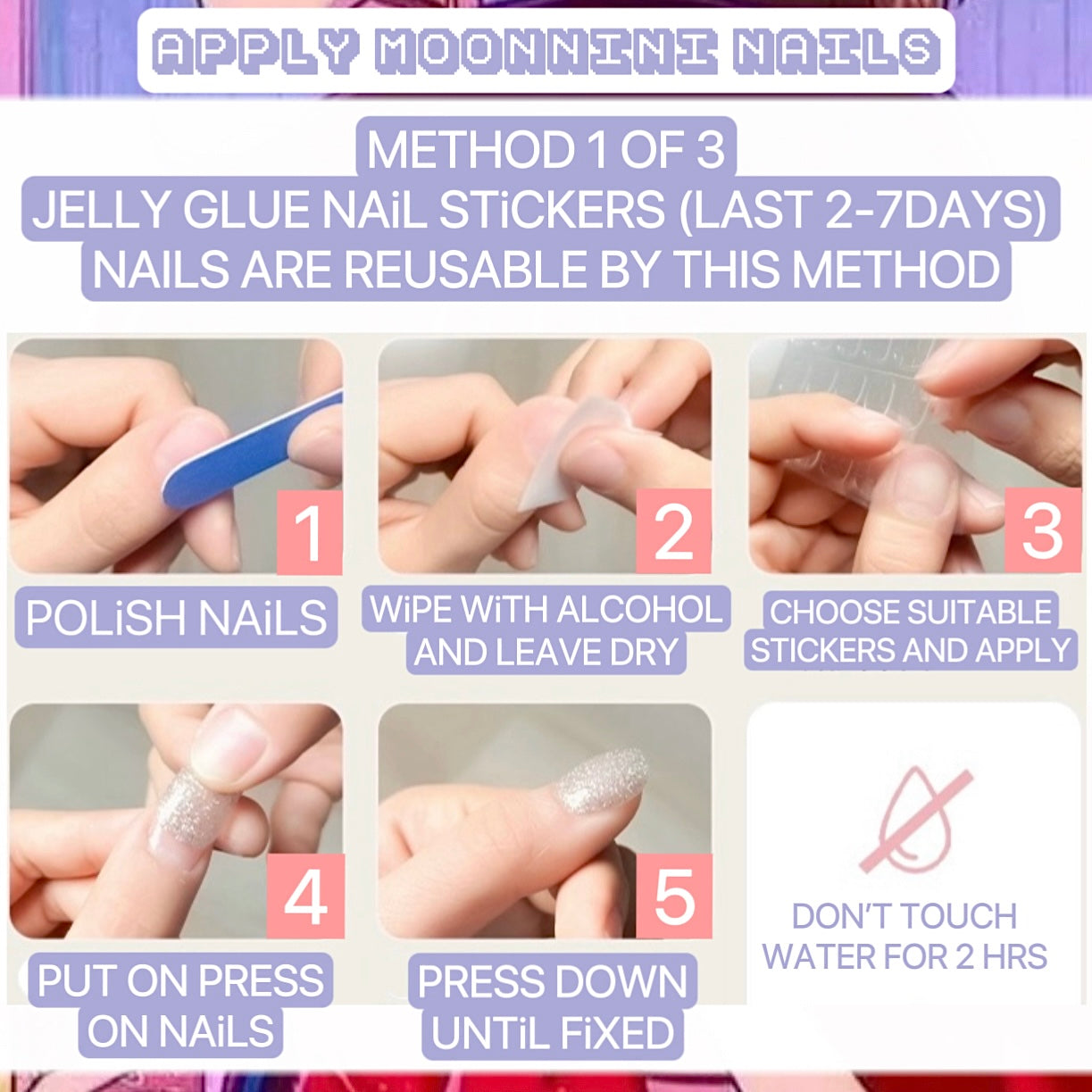 MOONNiNi HANDMADE PRESS ON NAiLS - N75 RABBiT BABY