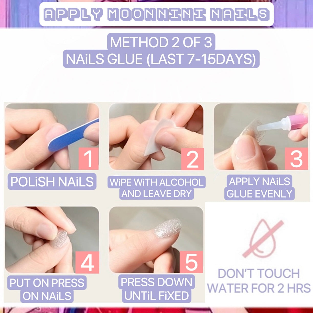 MOONNiNi HANDMADE PRESS ON NAiLS - N75 RABBiT BABY