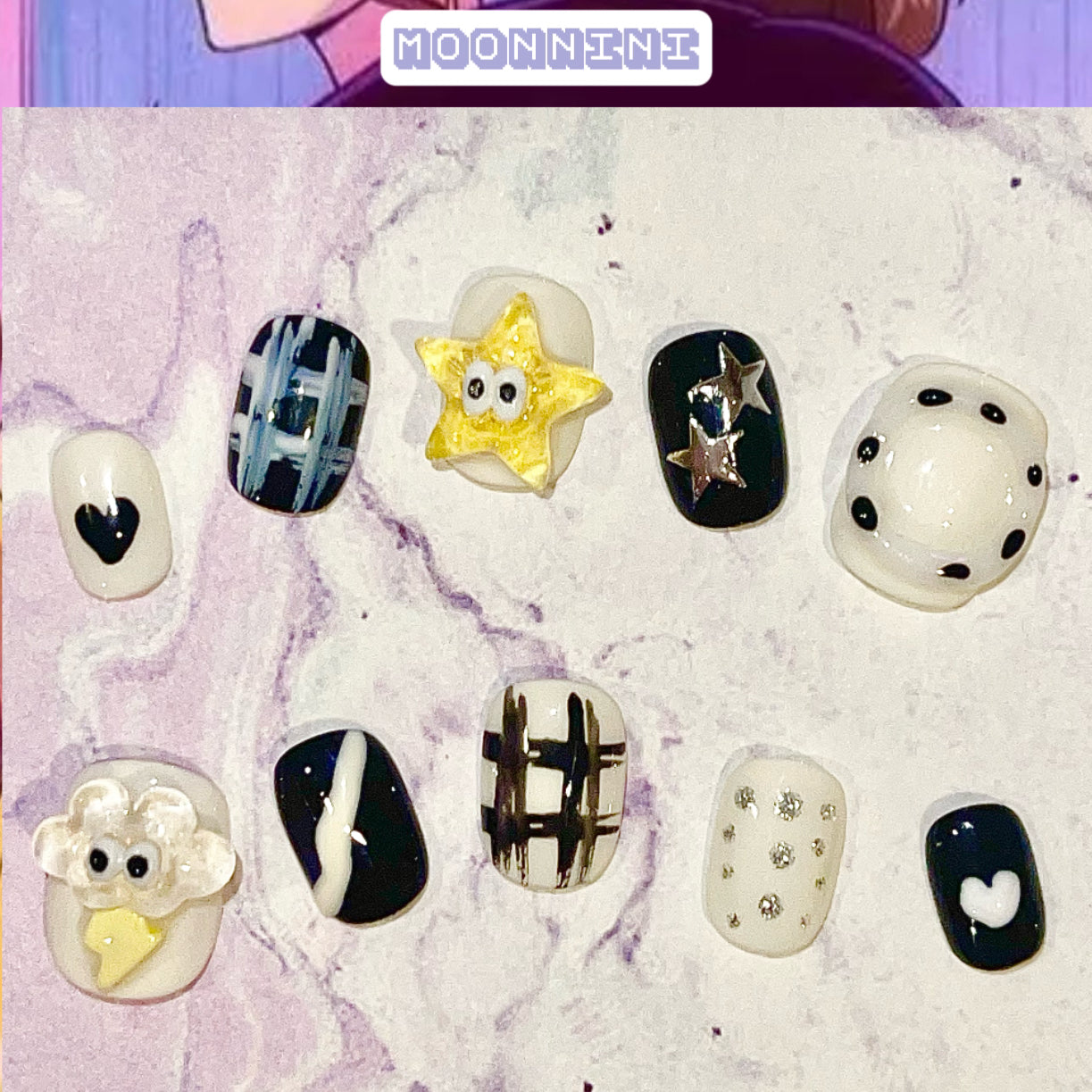 MOONNiNi HANDMADE PRESS ON NAiLS - N78